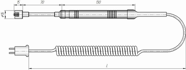 Поверхностная термопара ХА(K) с кабелем